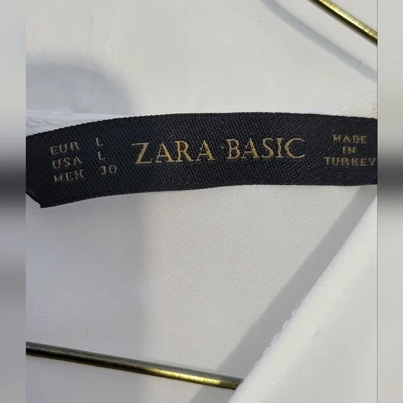 Zara Front Flap Frill blouse Size Large - Picture 4 of 5